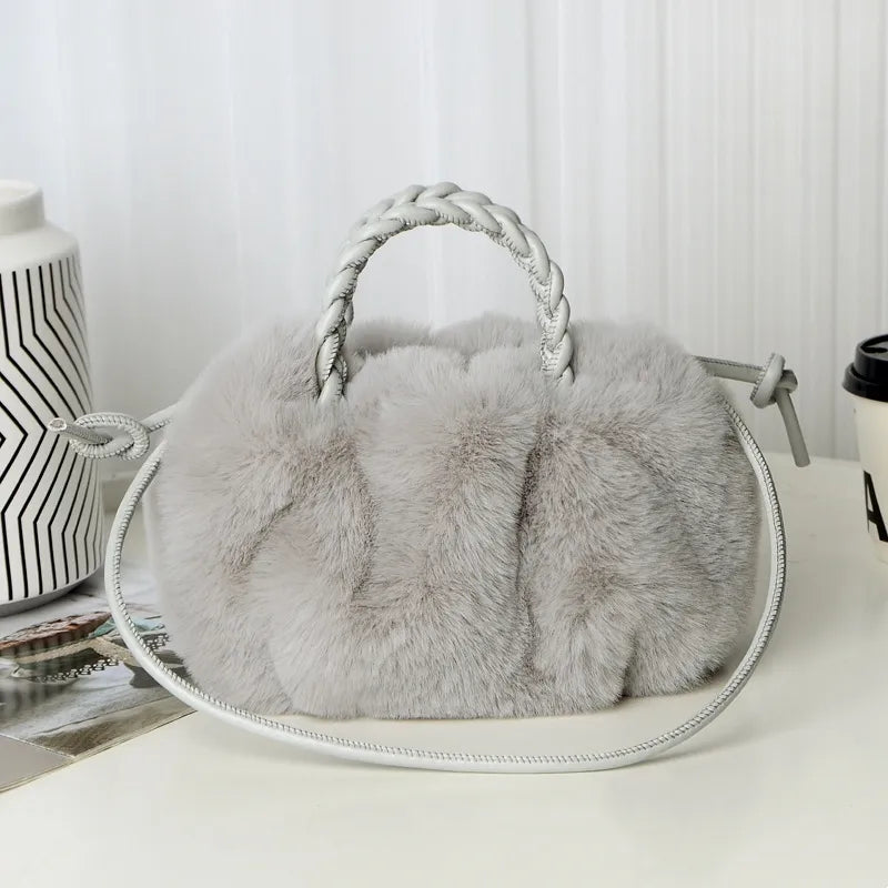 Winter Fur Bag- Grey