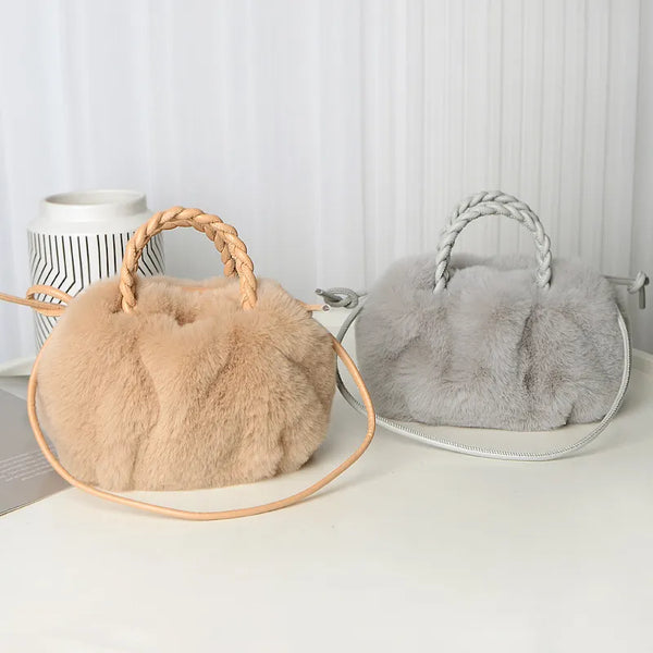 Winter Fur Bag- Light Khaki