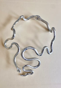 Silver Snake Statement Necklace