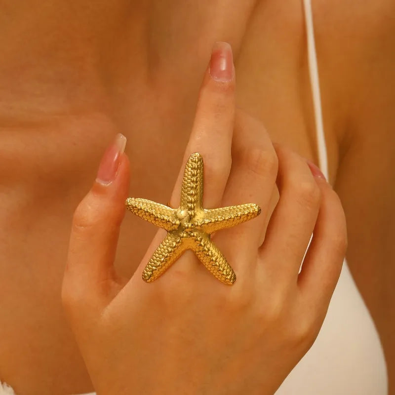 Starfish Ring-Gold