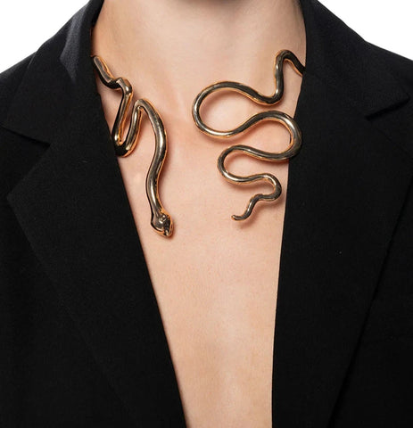 Gold Snake Statement Necklace